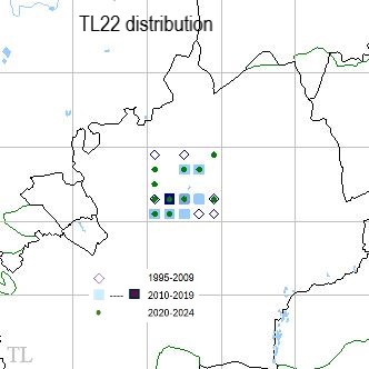 Purple Hairstreak TL22 distribution