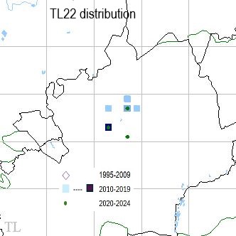 White-letter Hairstreak TL22 distribution