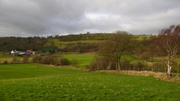 View across target square SJ0347 Bodynlliw, Bettws Gwerfil Goch, Denbighshire - Gavin Woodman